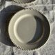 Set of 4 small white earthenware dessert plates D20