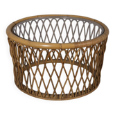 Vintage 1970s Italian design bamboo coffee table