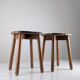 Pair of wooden stools by Pierre Gautier Delaye, France, 1960s