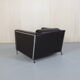 Moroso Steel Leather Lounge Chair, 2000s