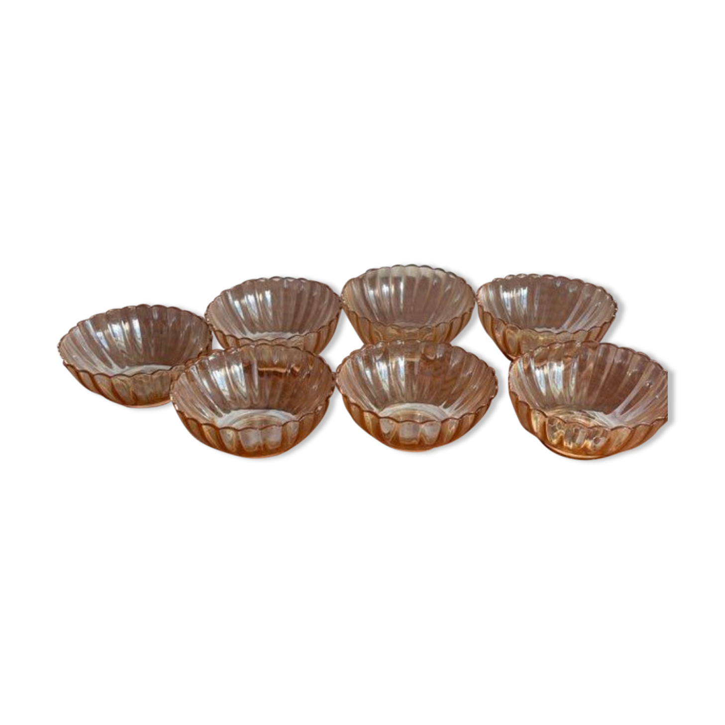 7 vintage cups, iridescent gondolo