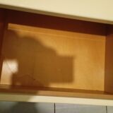 Eric Maville lacquered and brass bedside table