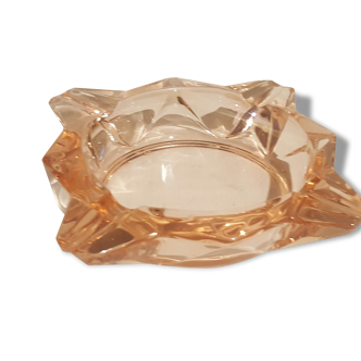 Cendrier en verre rose