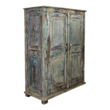 Low cabinet two doors in mango tree, patinated effect