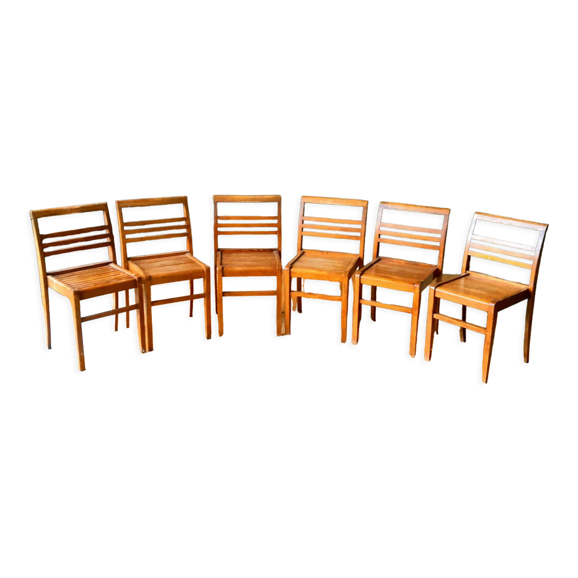 Suite of 6 chairs by René Gabriel