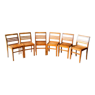 Suite of 6 chairs by René Gabriel