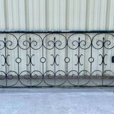 Grille de jardin et portillon en fer forgé des années 1950 - 5m20