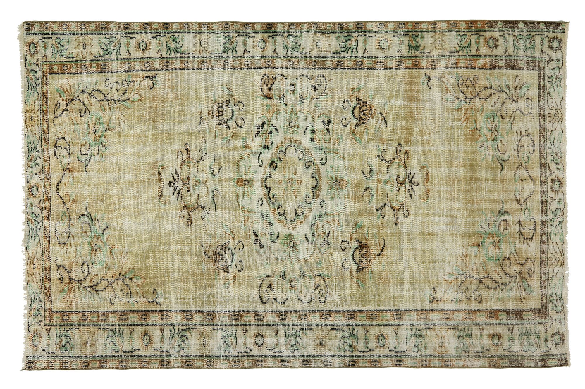 Anatolian handmade vintage rug 250 cm x 163 cm