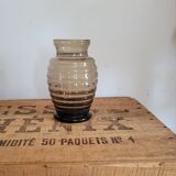 Smoked glass vase