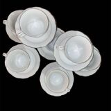 Suite of 7 coffee cups with saucers THUN