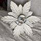 Vintage 1980 patinated metal flower wall light