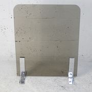 Saint-gobain firewall, chromed steel and smoked glass, france, circa 1970