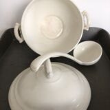 White and shady porcelain soup kitchen