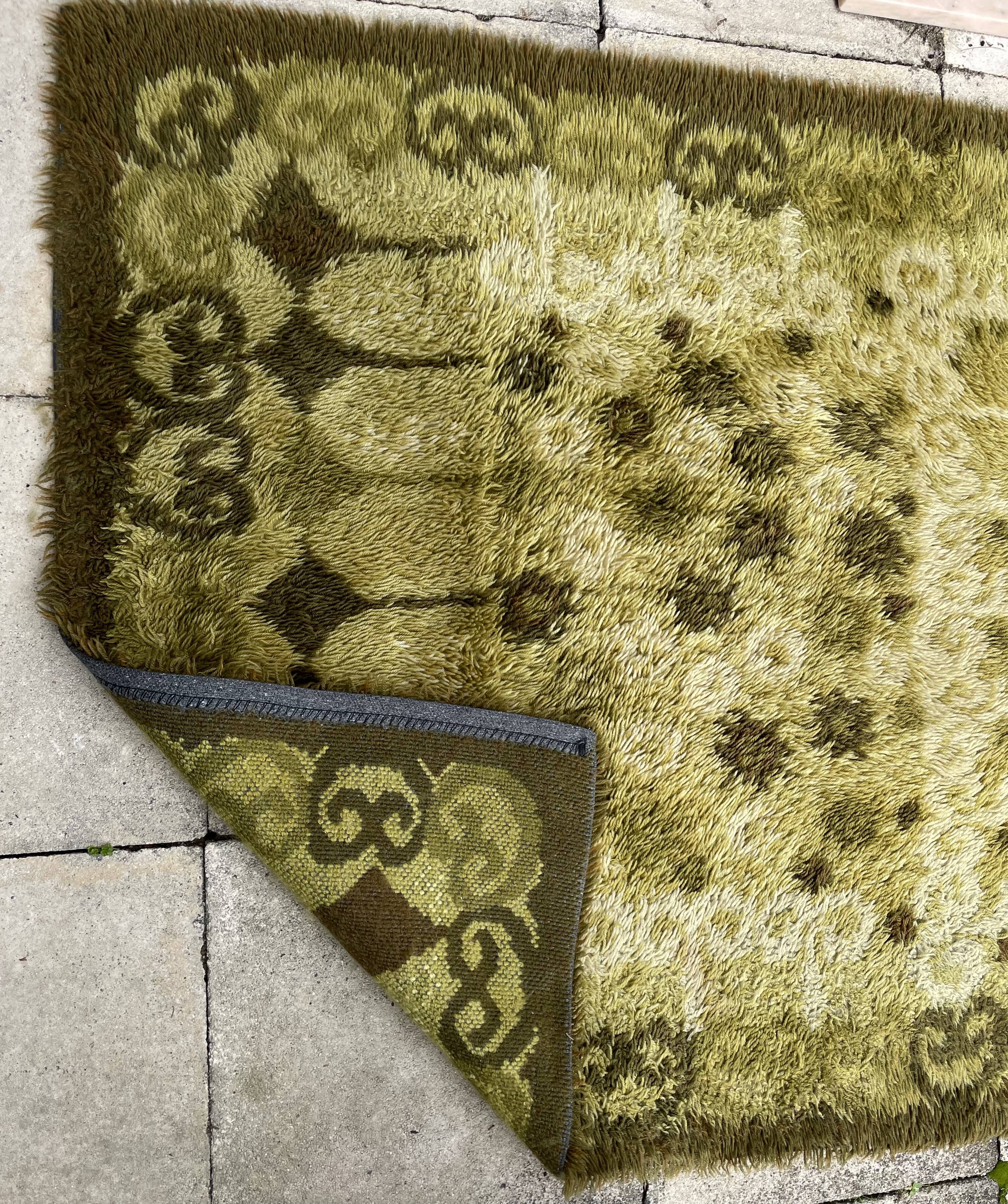 Scandinavian 1960’s Rya Rug 204x138cm