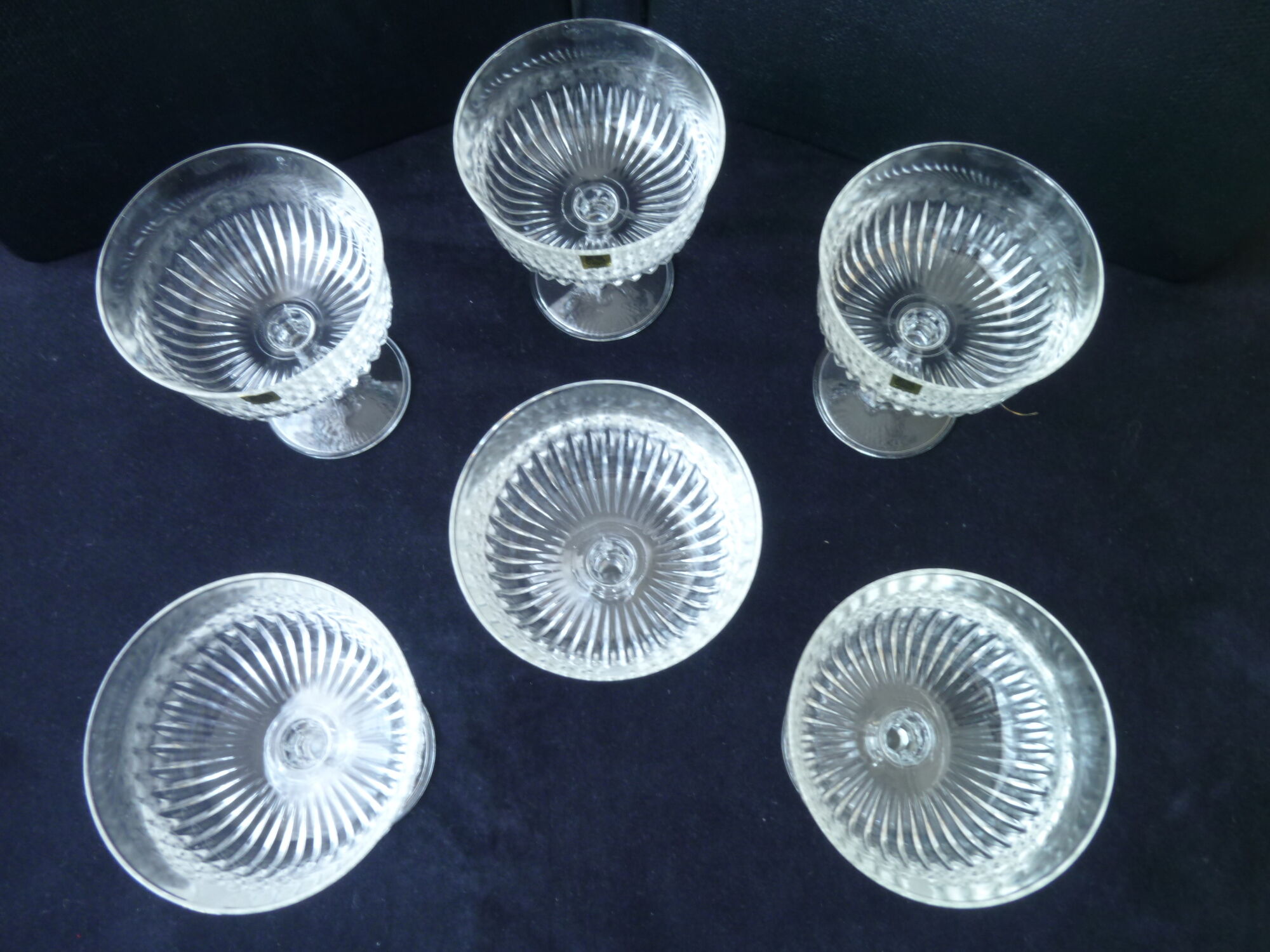 Set of 6 VMC Reims Glass Cups for Champagne, Ice cream, fruit etc.