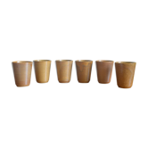 Set of 6 Digoin stoneware glasses