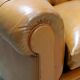 Chesterfield padded leather sofa - late 19th century
