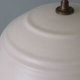 Vintage Kostka table lamp in creamy ceramic with a new custom lampshade.