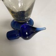 Vintage carafe in blown and bubbled glass paste.