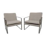 Pair of designer armchairs