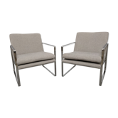 Pair of designer armchairs