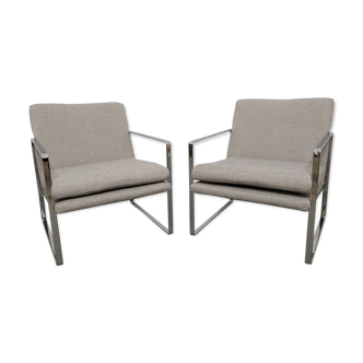 Pair of designer armchairs