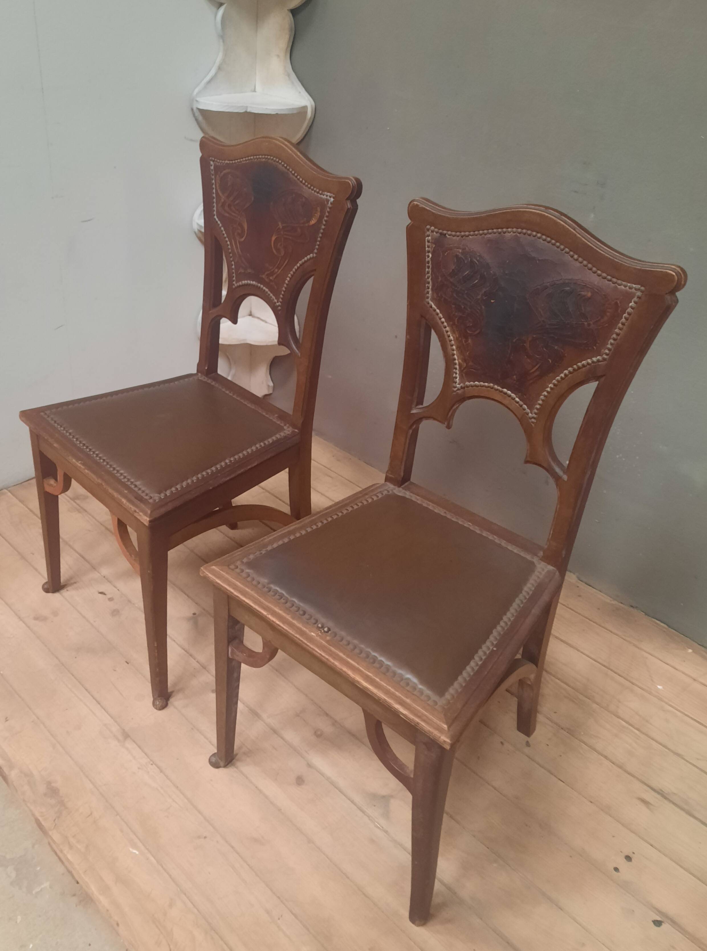 Paire  de chaise Art Nouveau