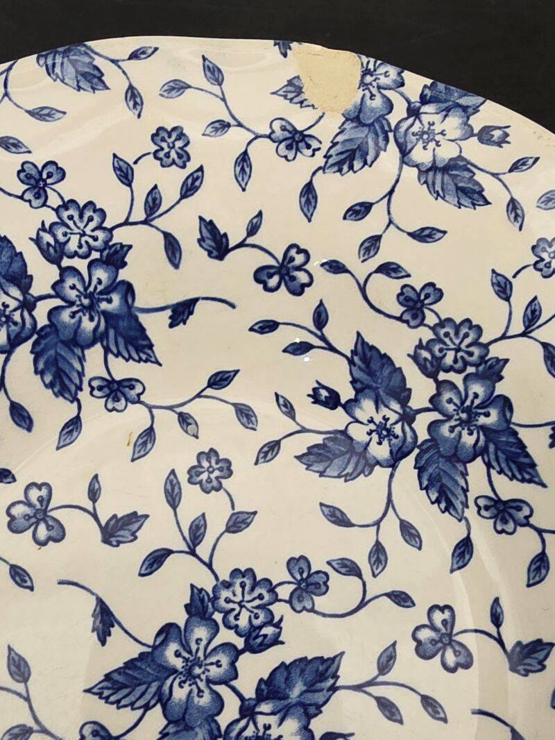 Set of 7 English Faience Deep Plates Royal Tubor Bouquet Decor