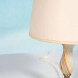 Bohemian table lamp from the 60s/70s, onyx and brass regency.