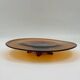 Vintage amber glass centrepiece bowl on a pedestal.