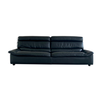 Vintage Davos leather sofa made by Durlet, 70s