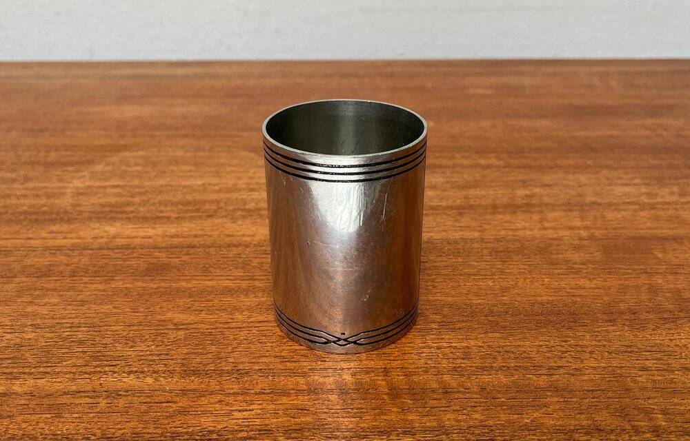 Art Deco metal vase from Étéain, France