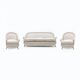 French of Mid-Century Sofa in Art Deco Style with Brass Details, 1950s