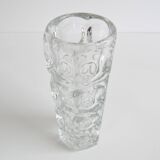 Vintage Glass Vase by František Pečeny for Heřmanova Huť, Czechoslovakia, 1960's.