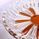 Vintage cut crystal pocket bowl with amber centre – 1960s/70s