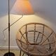 Mid century 360 deg. swing and height adjustable brass floor lamp, 1950s