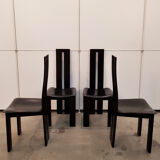 Set of 4 black Italian chairs