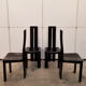 Ensemble de 4 chaises italiennes noires
