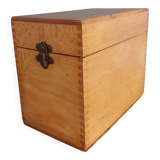 Wooden storage box, empty pocket