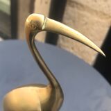 Large brass stilt walker