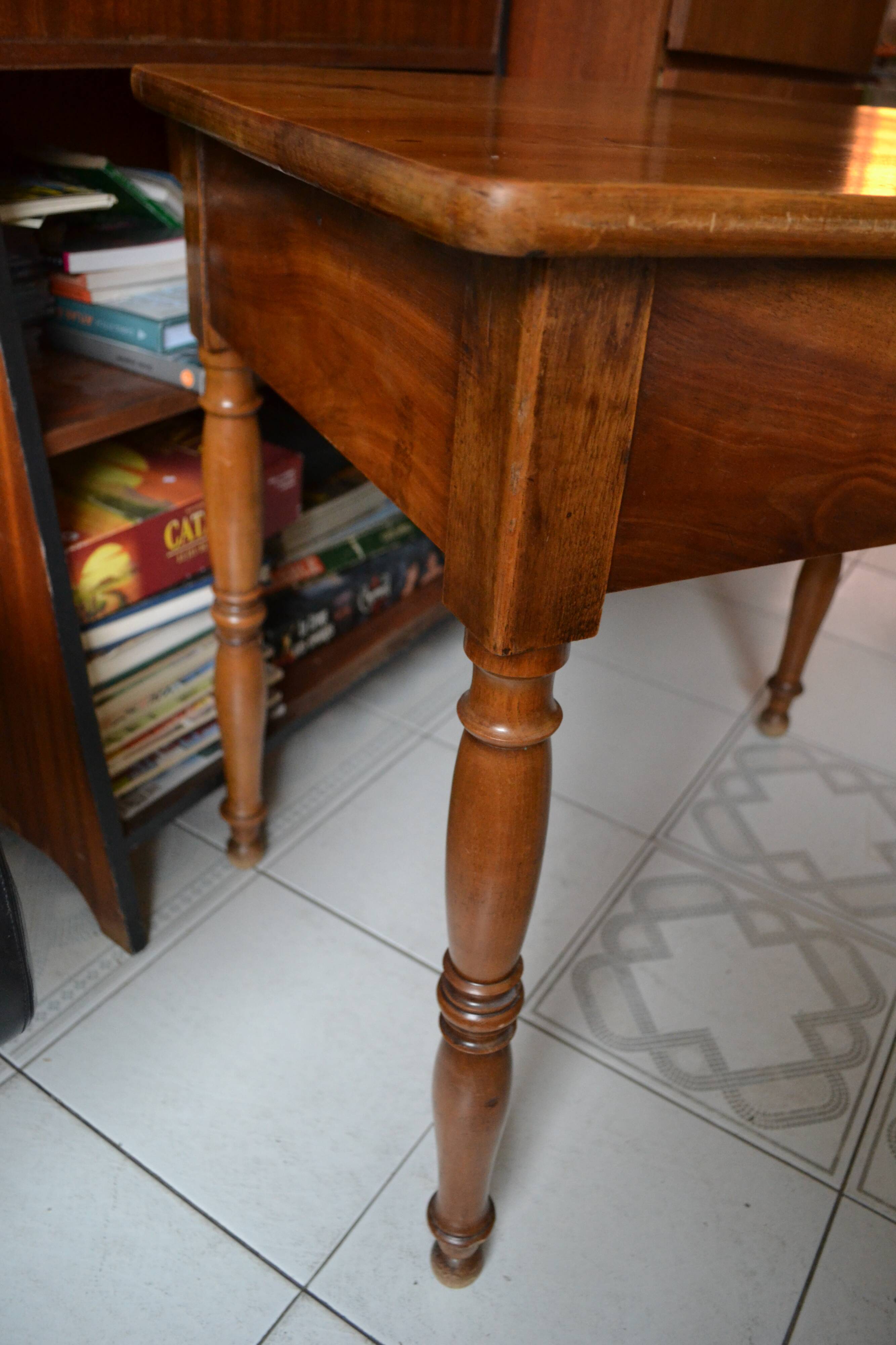 Early 20th century office writing desk louis Philippe solid walnut