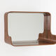 Mid-century wall mirror with shelf