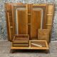 2 Door Wardrobe - Oak and Rattan - Compass Feet - Vintage 50/60's