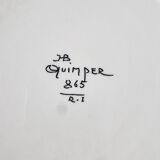 Impressive fish service 12 plates and 1 ceramic tray Author Quimper 1970s.