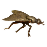 Vintage brass fly ashtray
