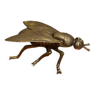 Cendrier mouche   vintage en laiton