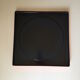 Vintage round mirror, enamelled metal square frame, 1970