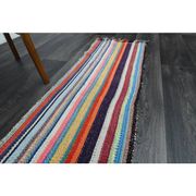 Vintage Turkish Oushak Handmade Wool & Cotton Runner Rug 46x523