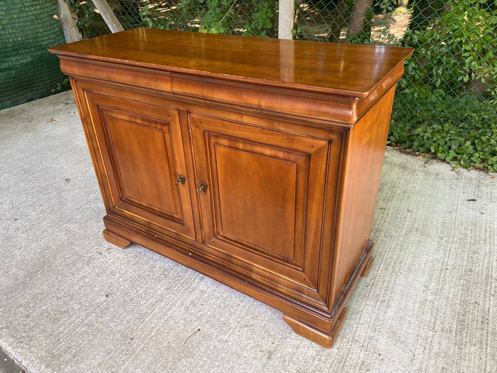 Vintage Louis Philippe solid oak sideboard, 20th century