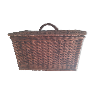 Wicker basket, rectangular - Used for racing - with tilting lid
